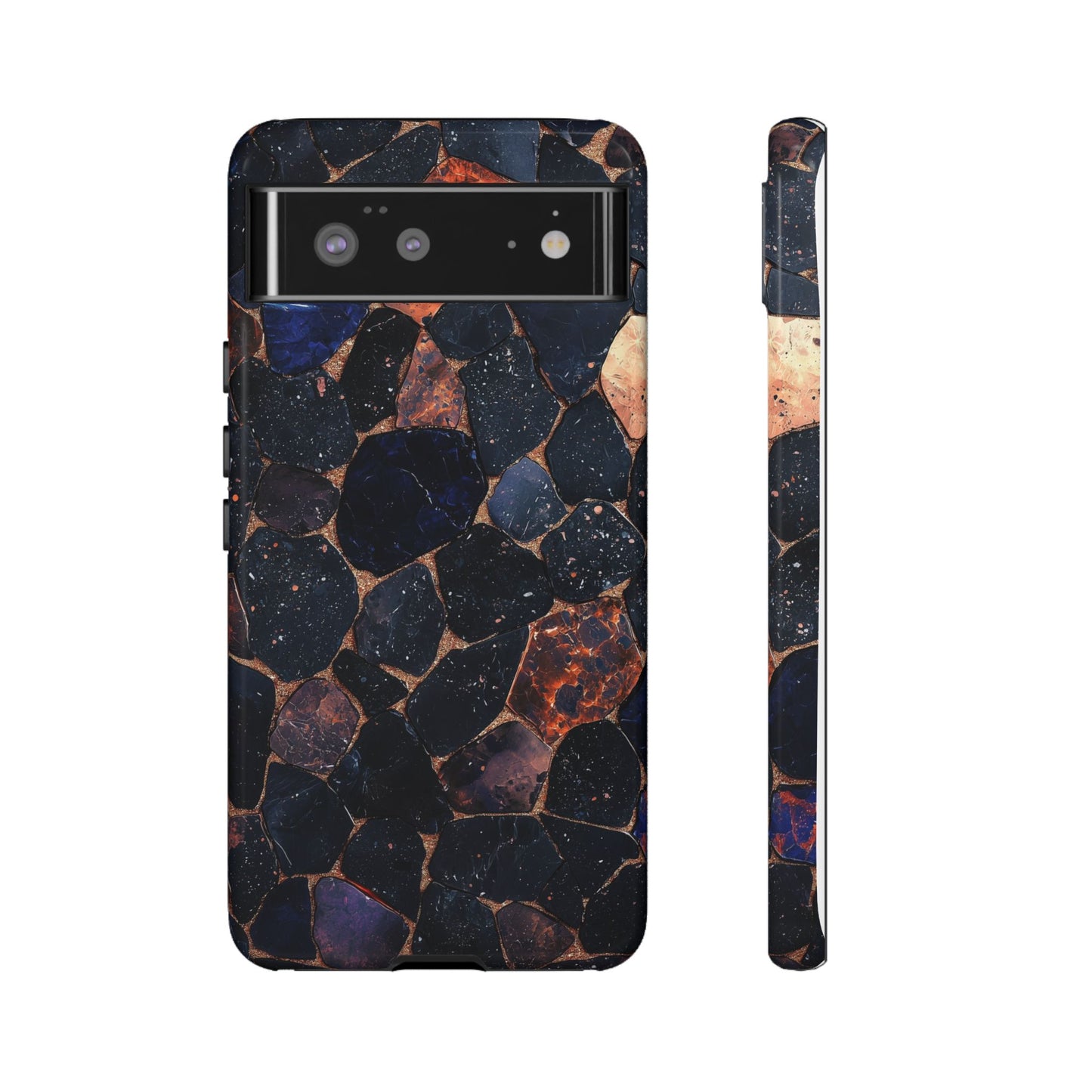 Dark Midnight Terrazzo Phone Case for iPhone, Google Pixel, Samsung