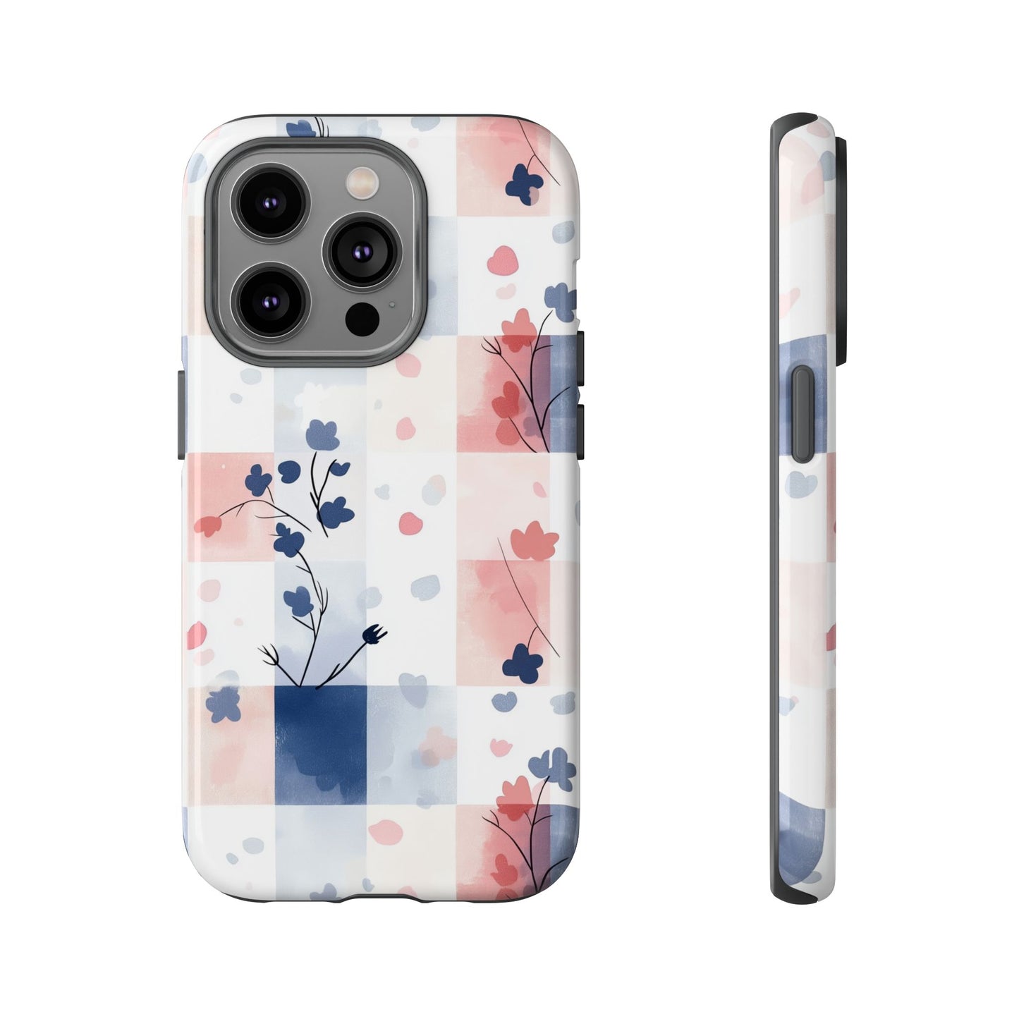 Kawaii Gingham Pastel Phone Case for iPhone, Samsung, Google Pixel