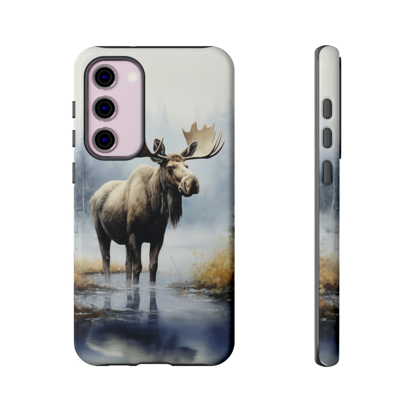 Majestic Moose Print Phone Case β Durable & Stylish Wildlife Design - iPhone, Samsung & Google Pixel Cover - Artistic Elk Phone Case, Animal Lover Gift