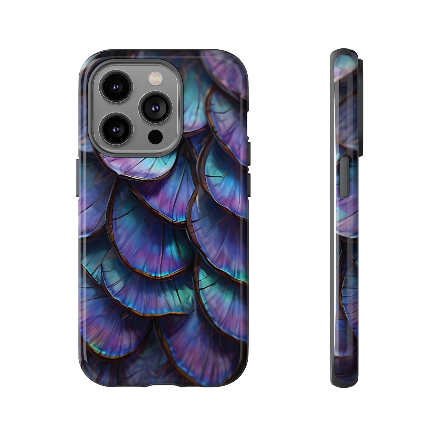 Abstract Macro Shot of Iridescent Butterfly Fish Scales Phone Case Design