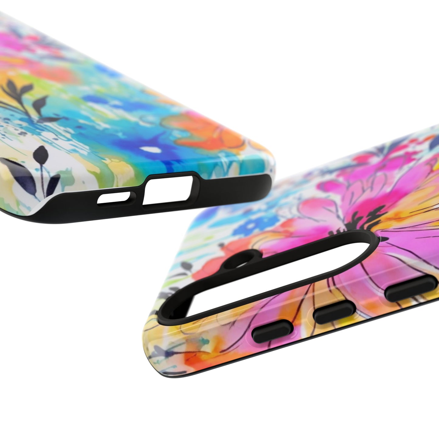 Abstract Watercolor Bloom Phone Case – Expressive & Vibrant