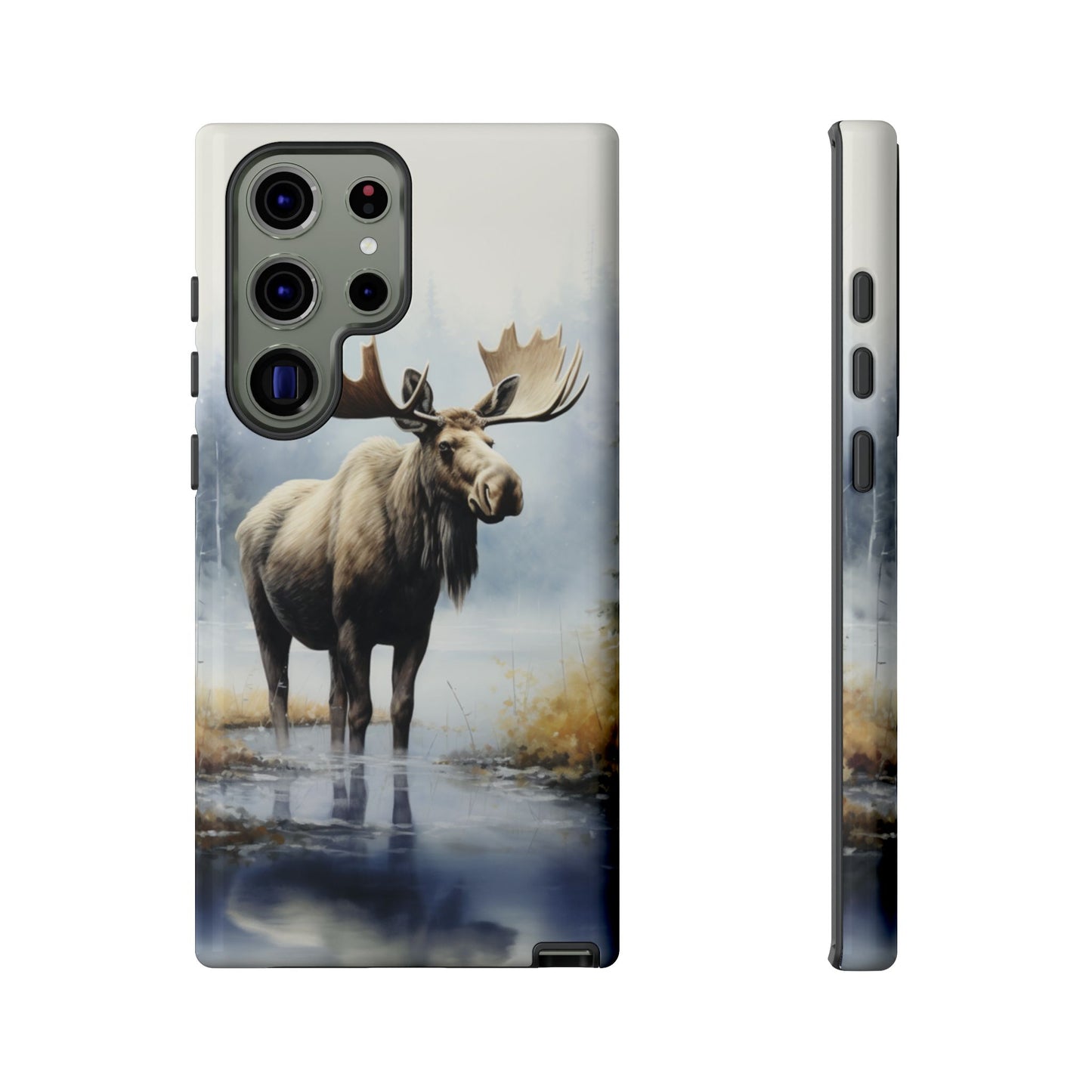 Majestic Moose Print Phone Case β Durable & Stylish Wildlife Design - iPhone, Samsung & Google Pixel Cover - Artistic Elk Phone Case, Animal Lover Gift