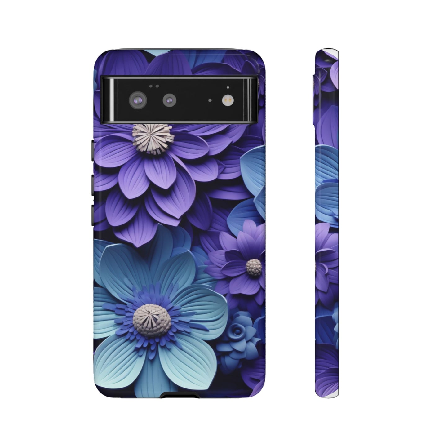 Royal Blue Floral Phone Case – Elegant & Luxurious Design
