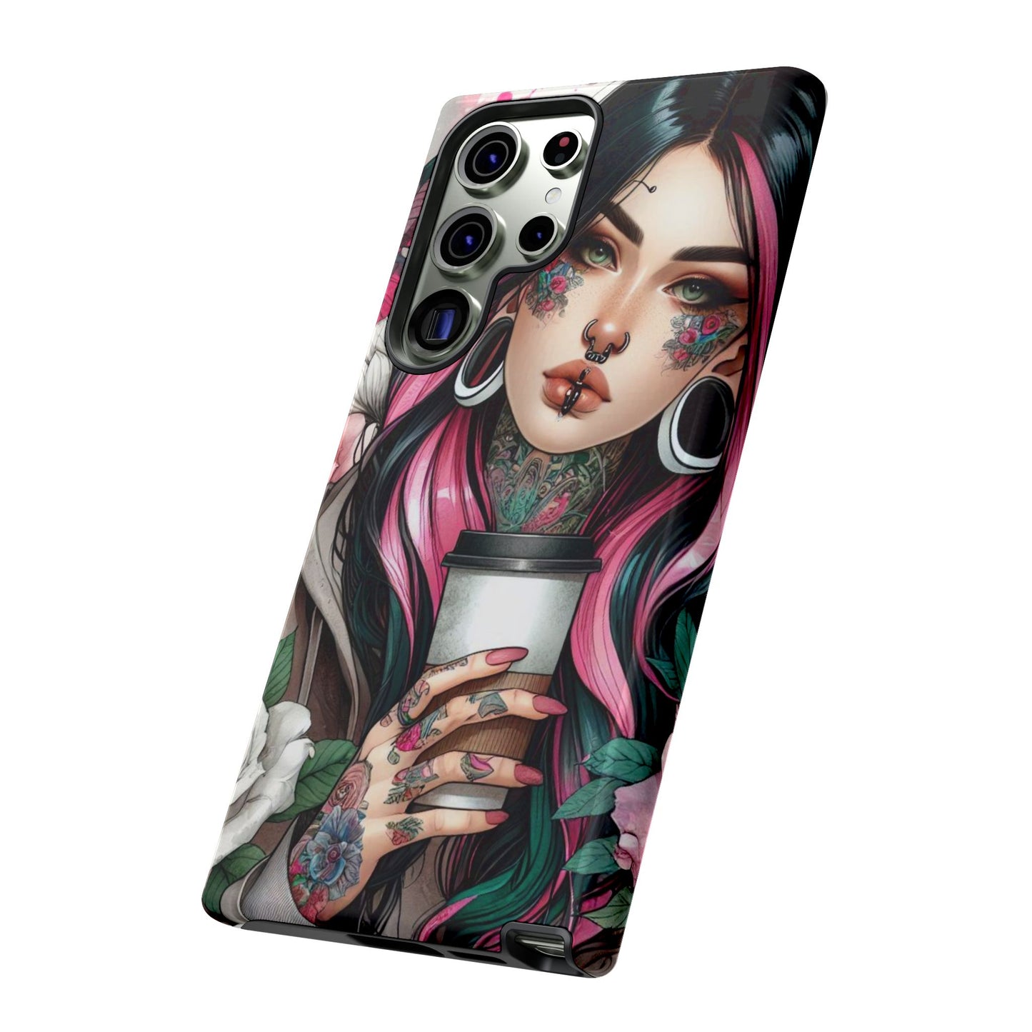 Tattooed Coffee Lover Art Mobile Case