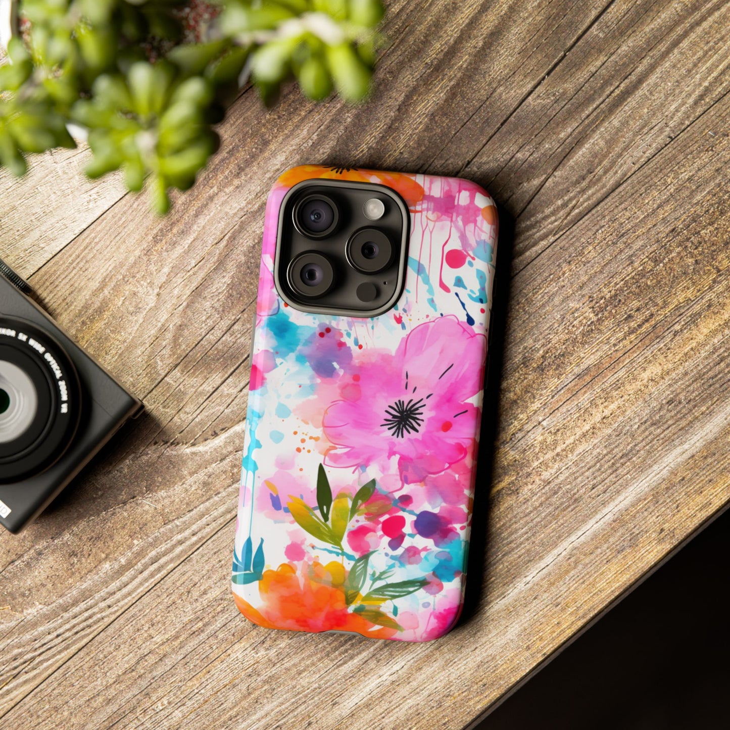 Vibrant Watercolor Floral Phone Case – Artistic & Colorful Design