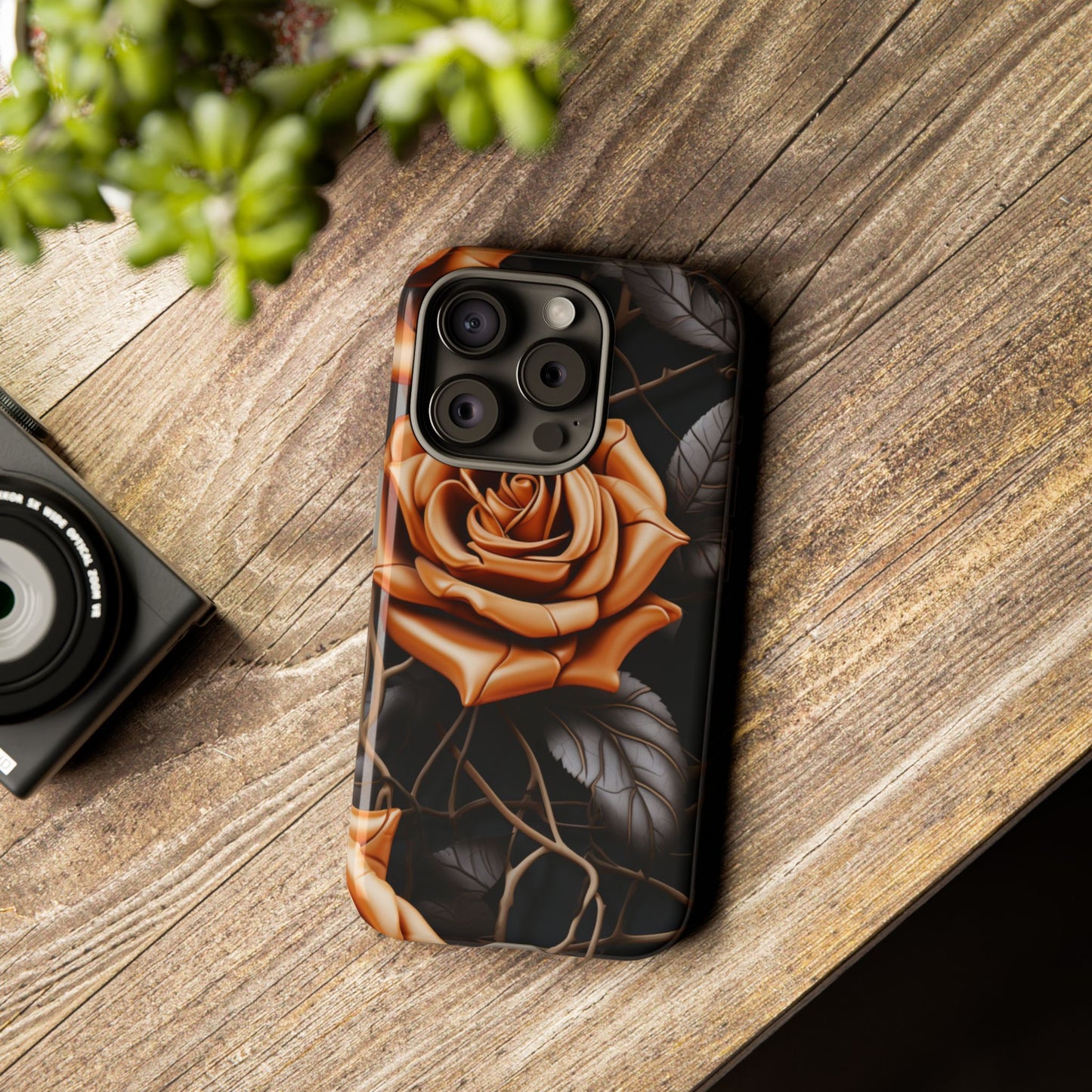 Midnight Gold Rose Mobile Case