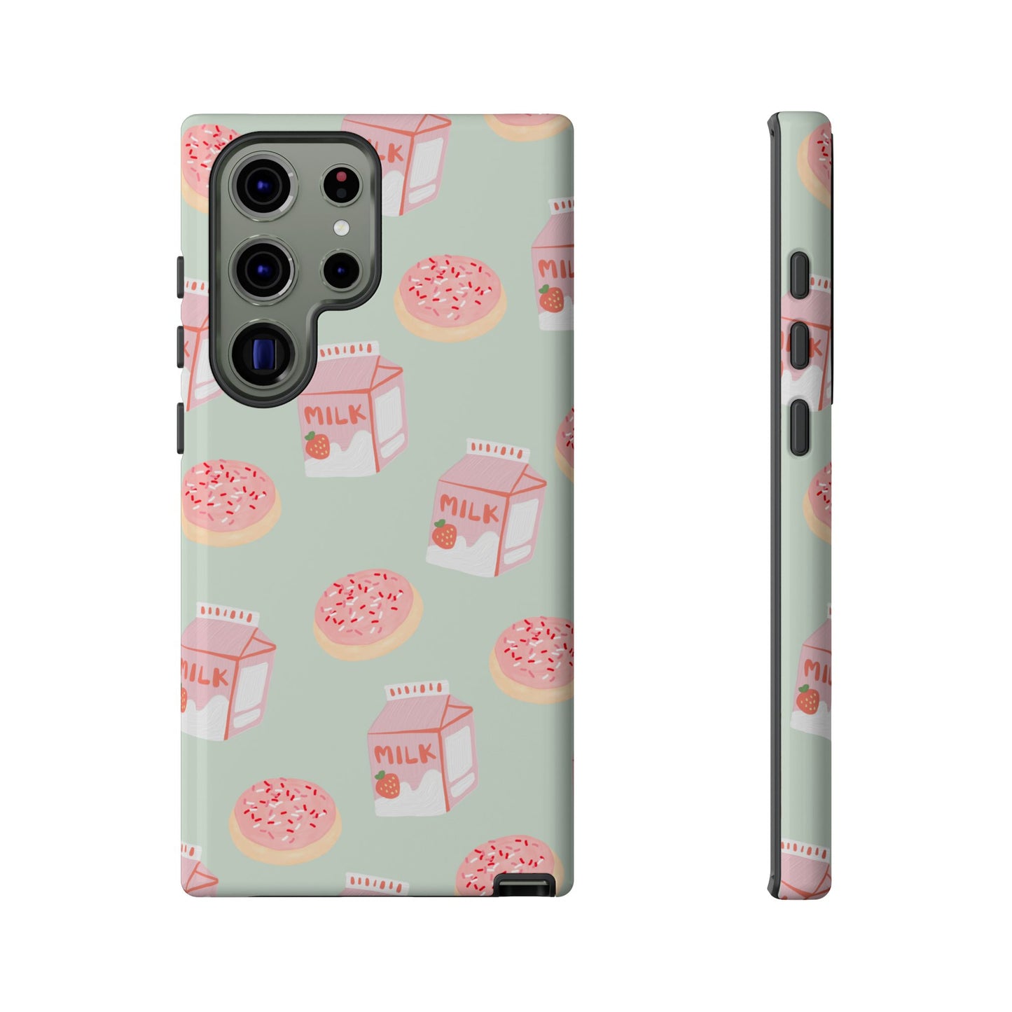 Strawberry Milk & Donut Delight Phone Case for iPhone, Samsung, Google Pixel