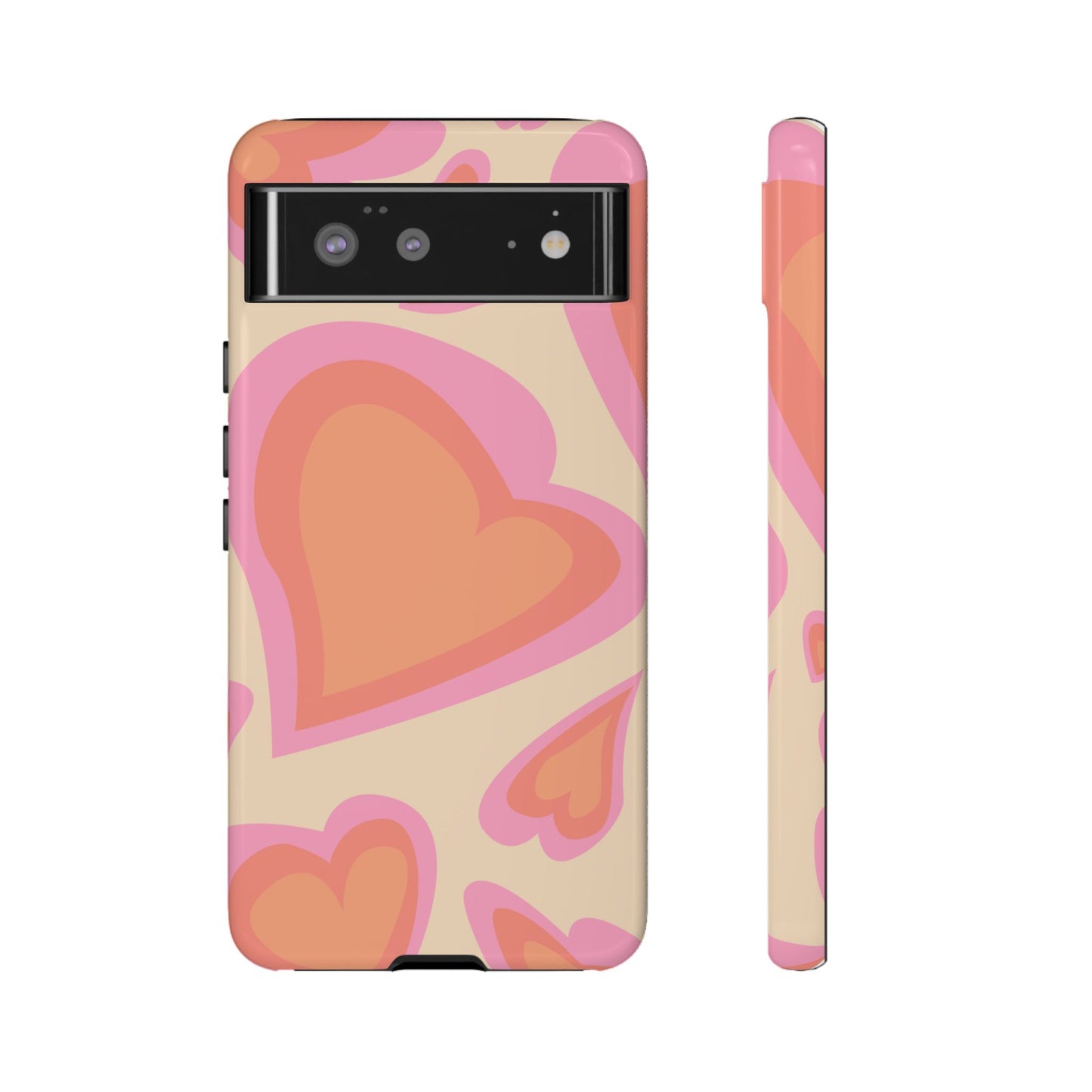Retro Heart Phone Case – Cute Vintage Aesthetic for iPhone, Samsung & Google Pixel