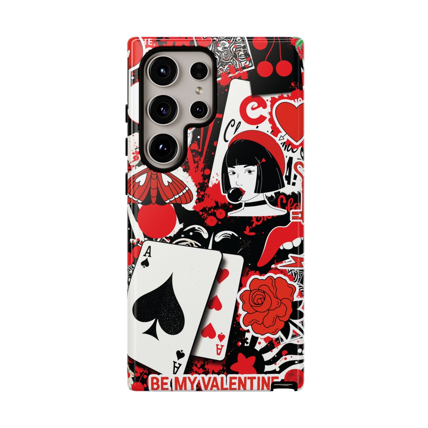Bold Red & Black Ace Card Phone Case