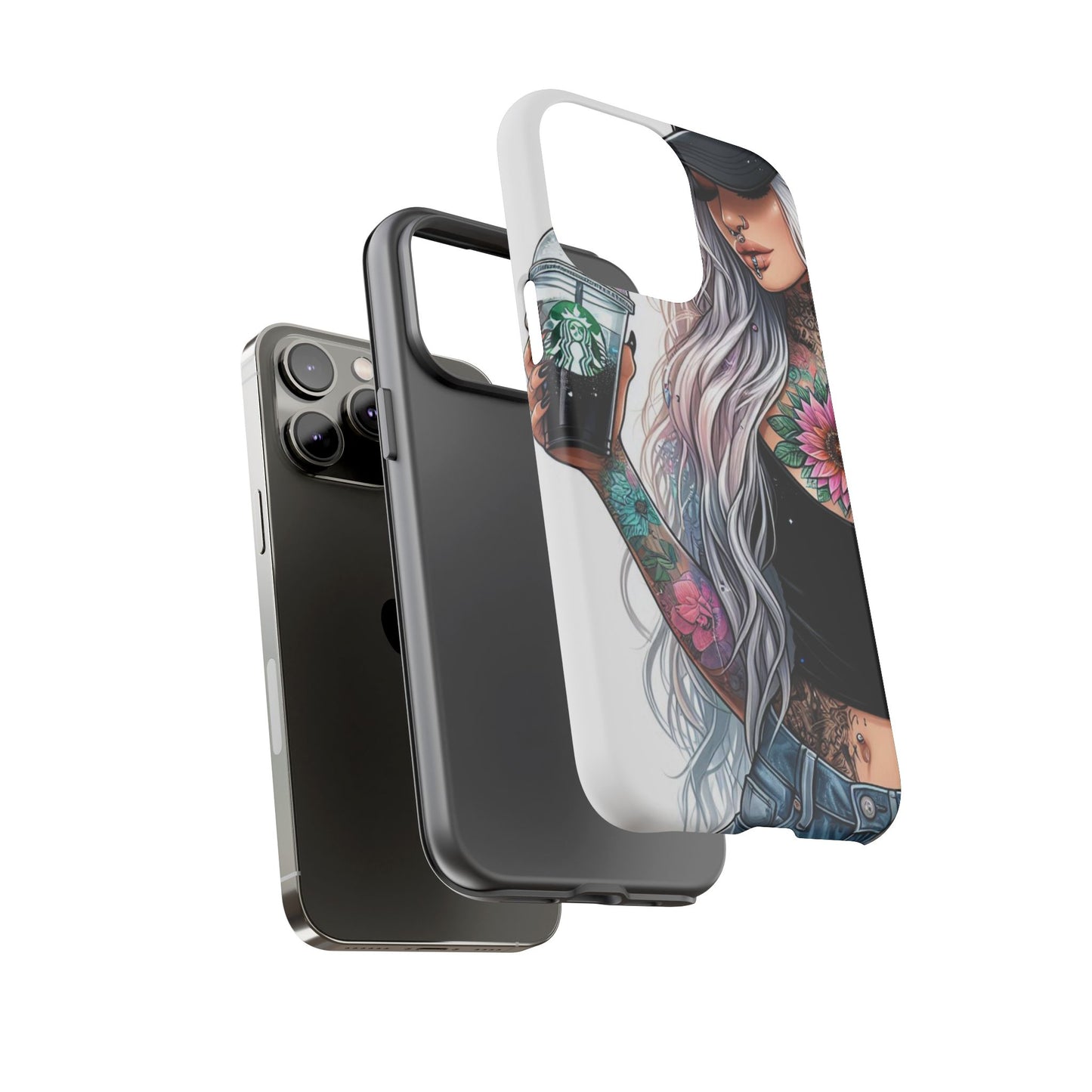 Tattooed Coffee Queen – Edgy Urban Aesthetic Mobile Cover