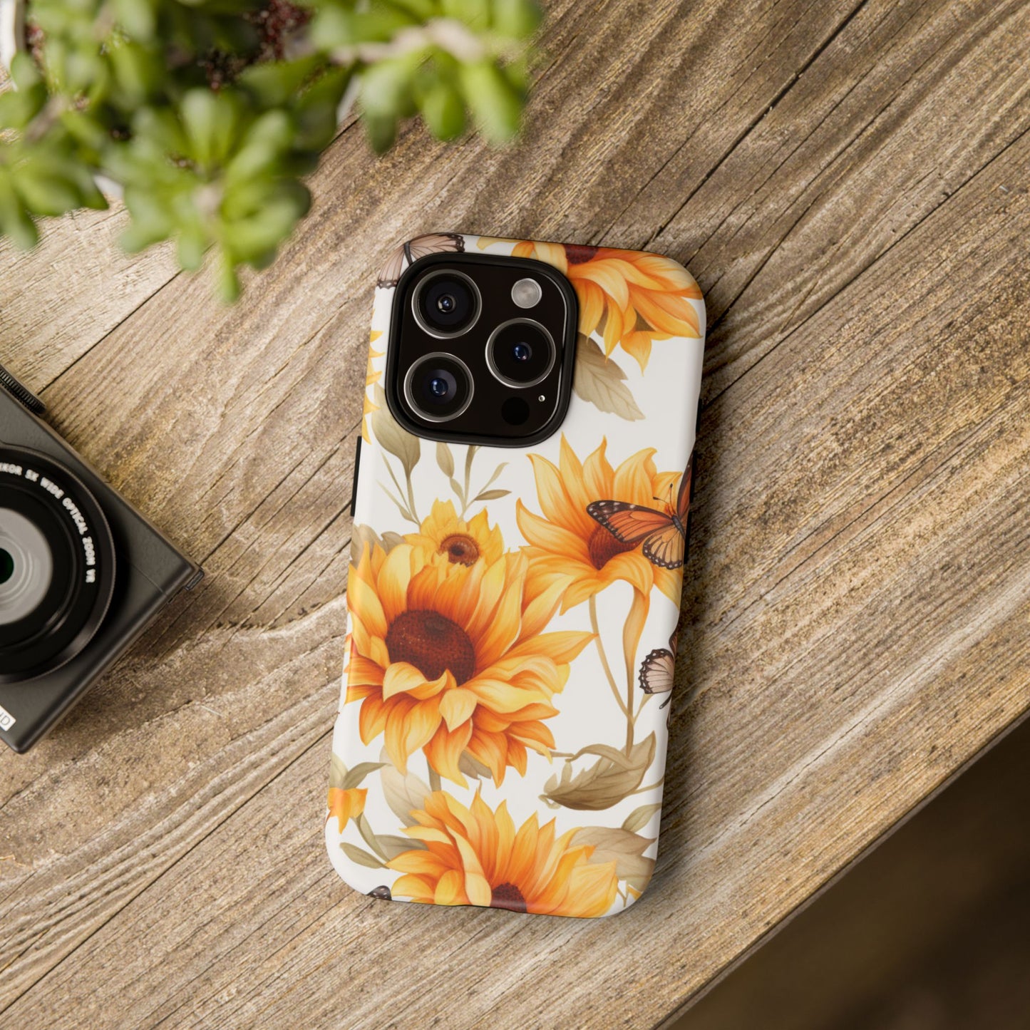 Sunflower & Butterfly Aesthetic Mobile Case – Bright & Nature-Inspired
