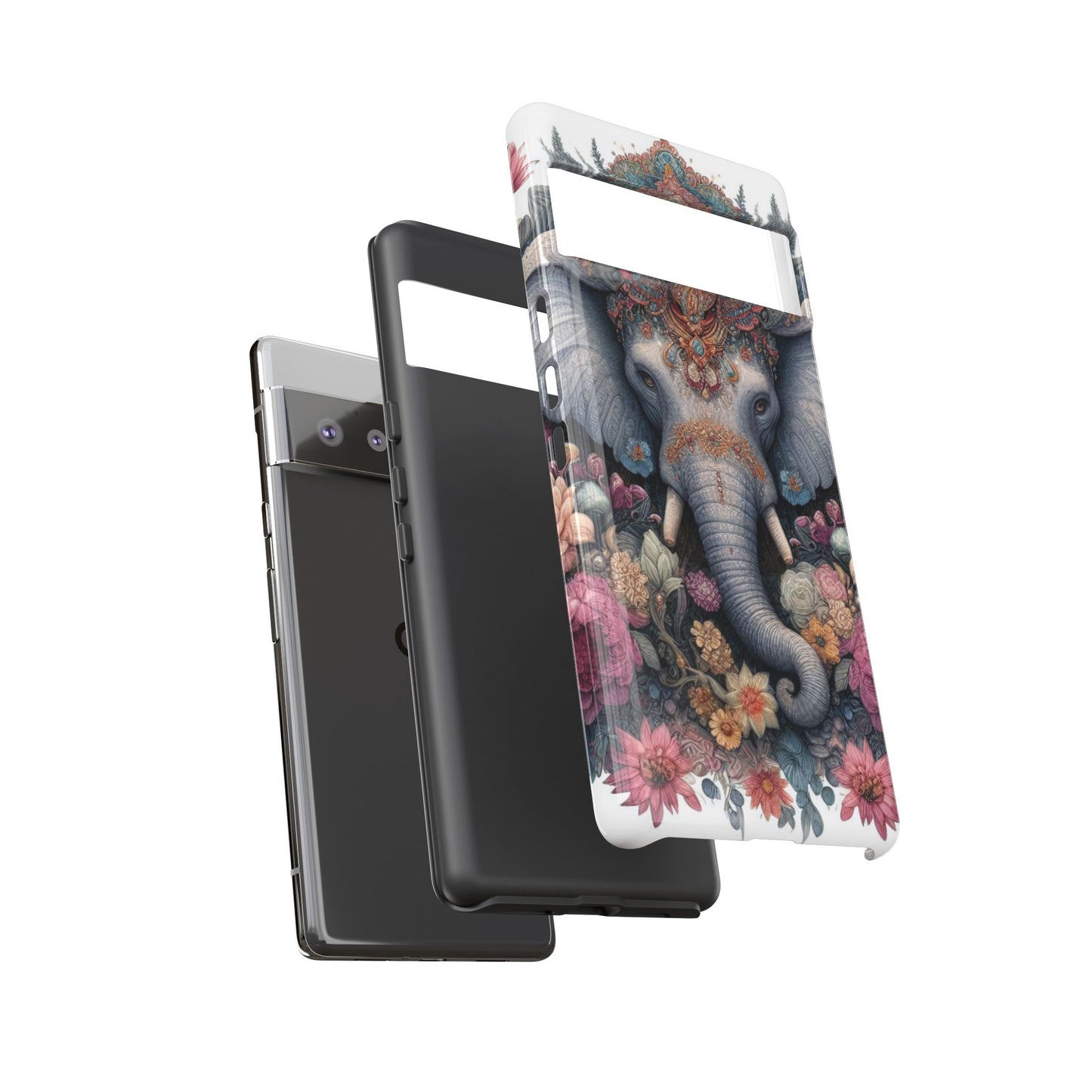 Regal Ornate Elephant Mobile Cover – Majestic Bohemian Art