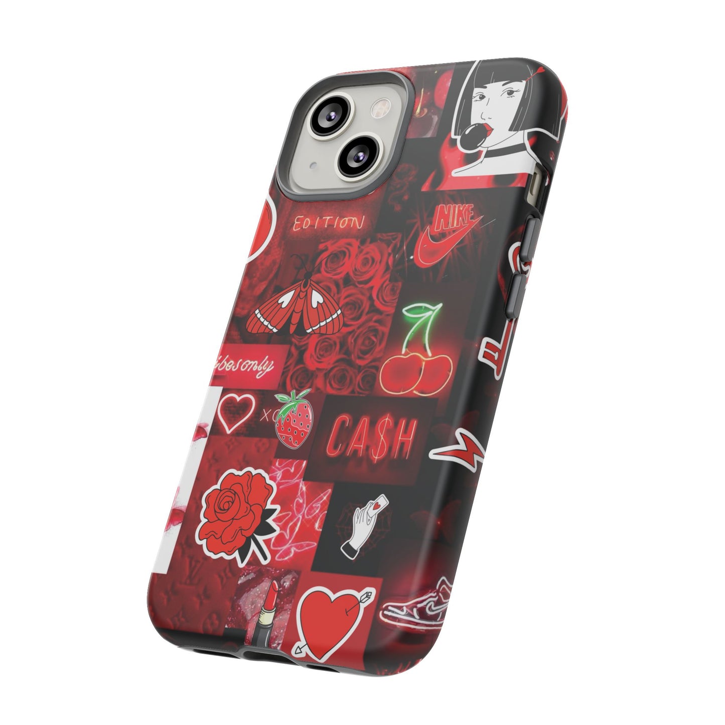 Red Pop Art Neon Vibes Phone Case