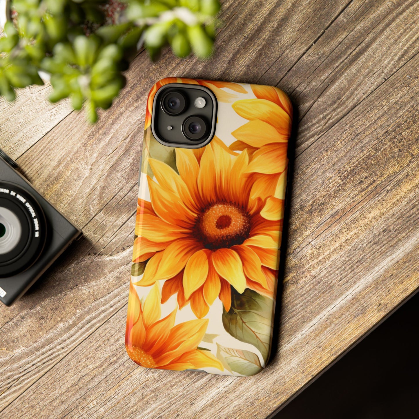 Golden Sunflower Glow Mobile Case – Radiant & Elegant