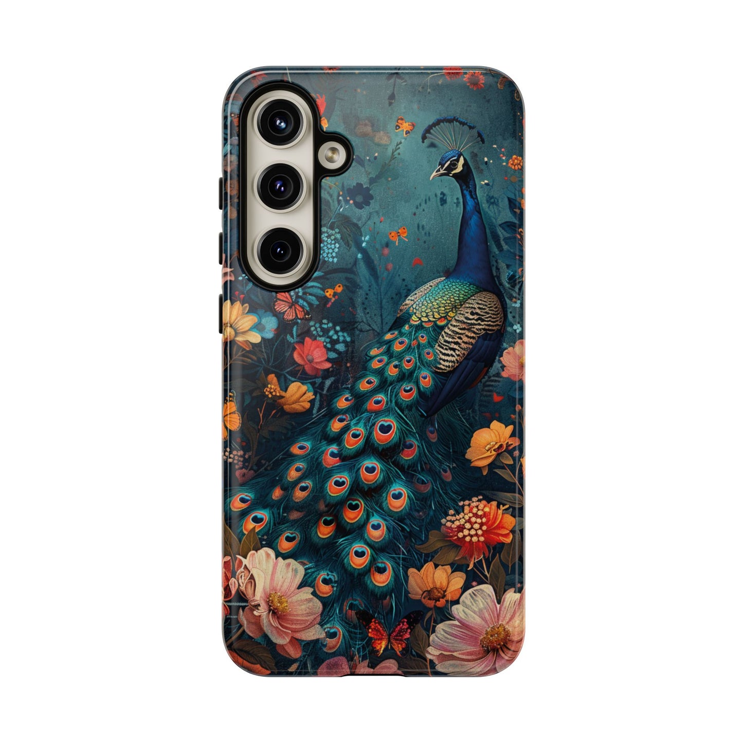 Floral Peacock Birds Phone Case – Cute & Protective Cover for iPhone, Samsung & Google Pixel