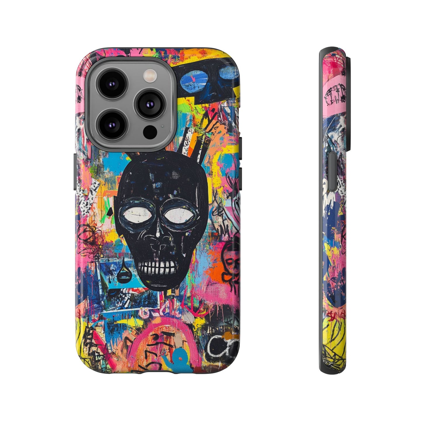 Street Art Phone Case – Basquiat-Inspired Phone Cover– Bold, Graffiti-Inspired Cover - iPhone, Samsung & Google Pixel Cover - Artistic Painting Case, Art Lover Gift