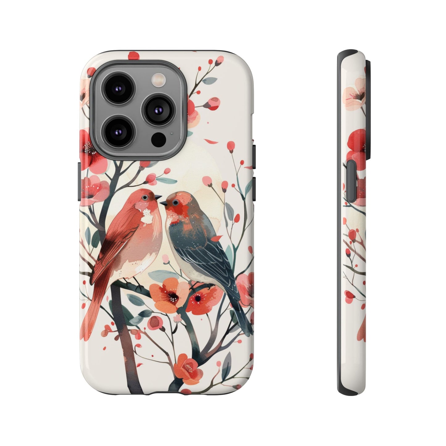Floral Birds Phone Case β Elegant Nature-Inspired Design for iPhone, Samsung & Google Pixel