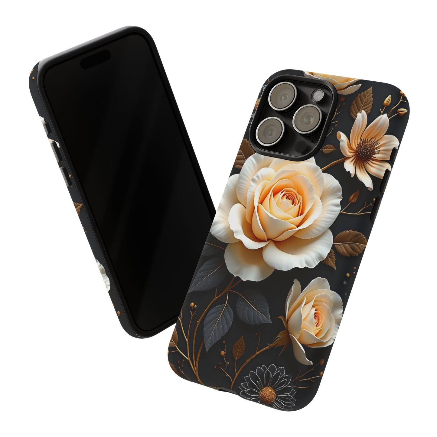 Elegant 3D Floral Design, Botanical Phone Case design for Iphone.
