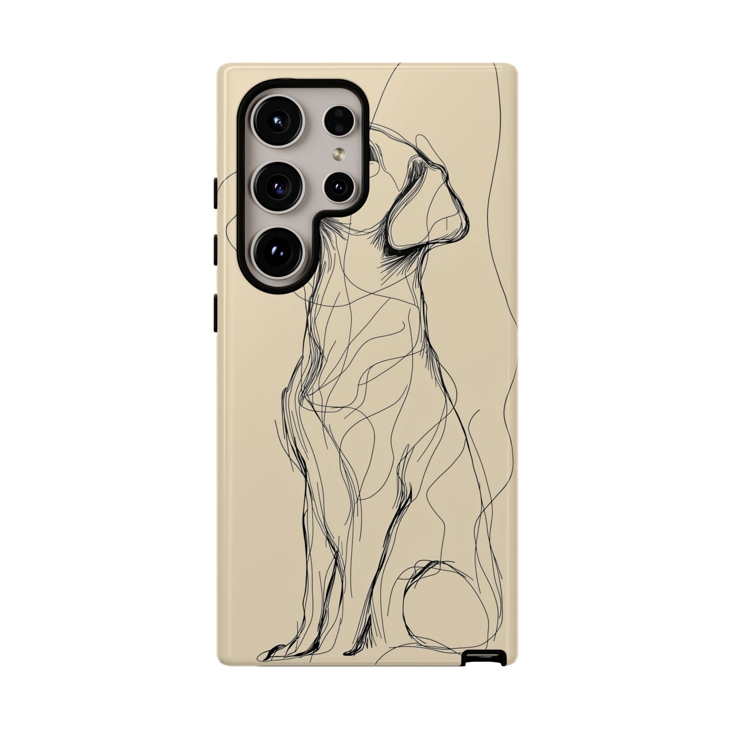 Loyal Lines: Abstract Dog Sketch Phone Case for iPhone, Samsung & Pixel