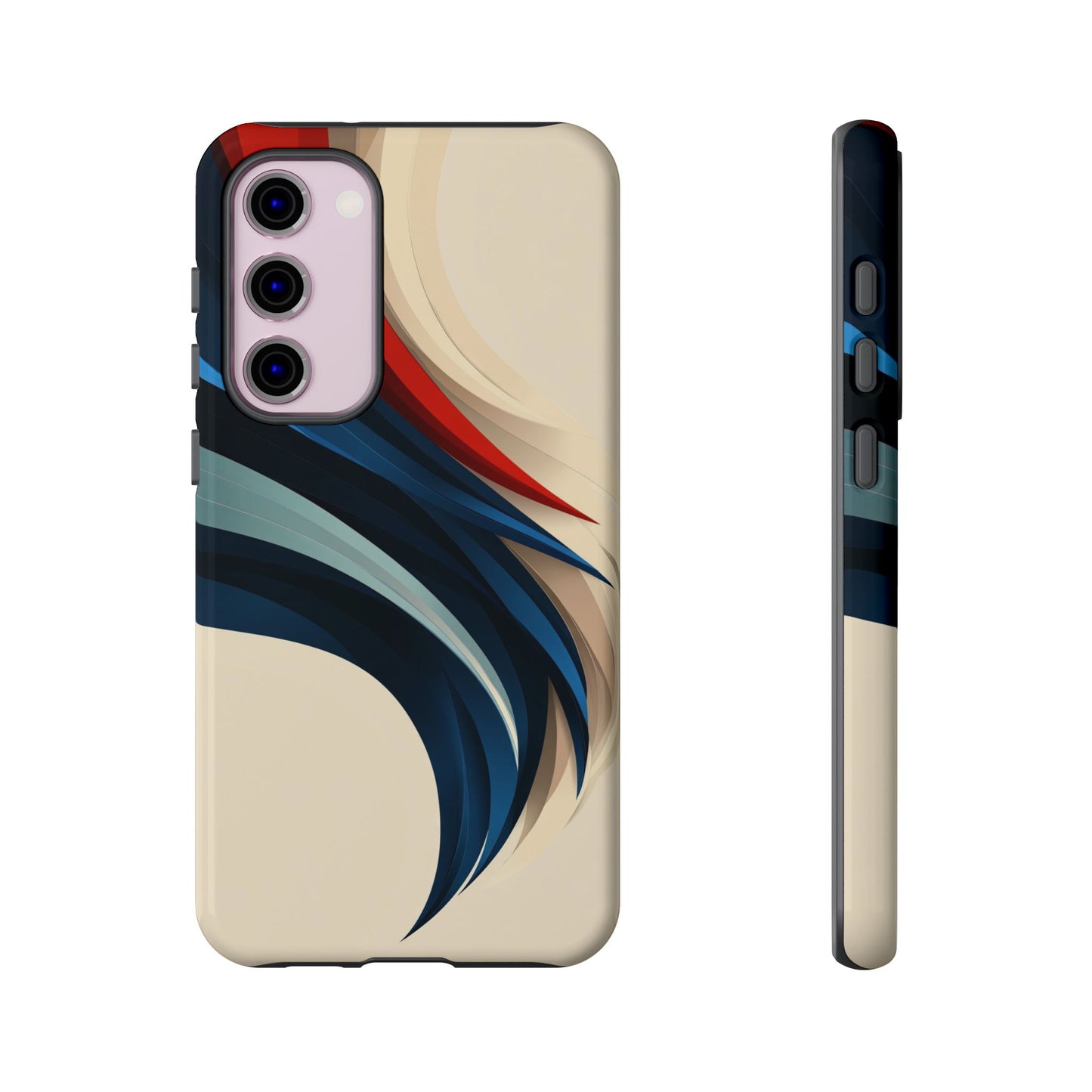 Crimson Flow – Abstract Motion Phone Case for iPhone, Samsung & Pixel