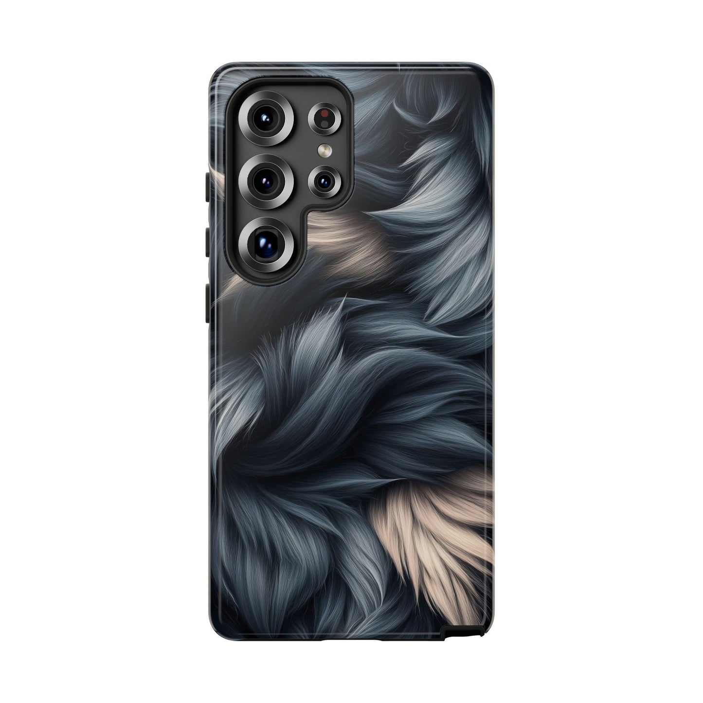 Midnight Wolf β Deep Silver & Purple Fur Phone Case for iPhone, Pixel & Samsung