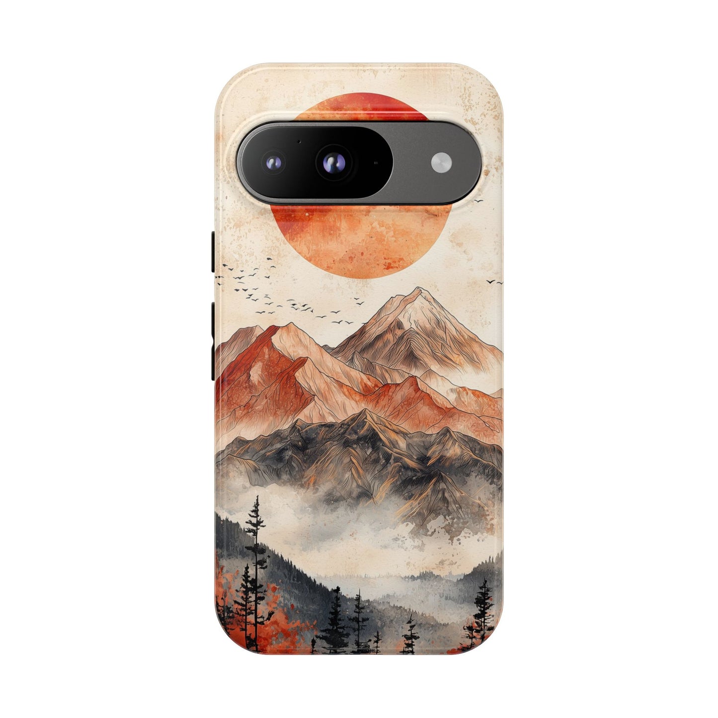 Boho Mountain Sunrise Phone Case for iPhone, Pixel & Samsung