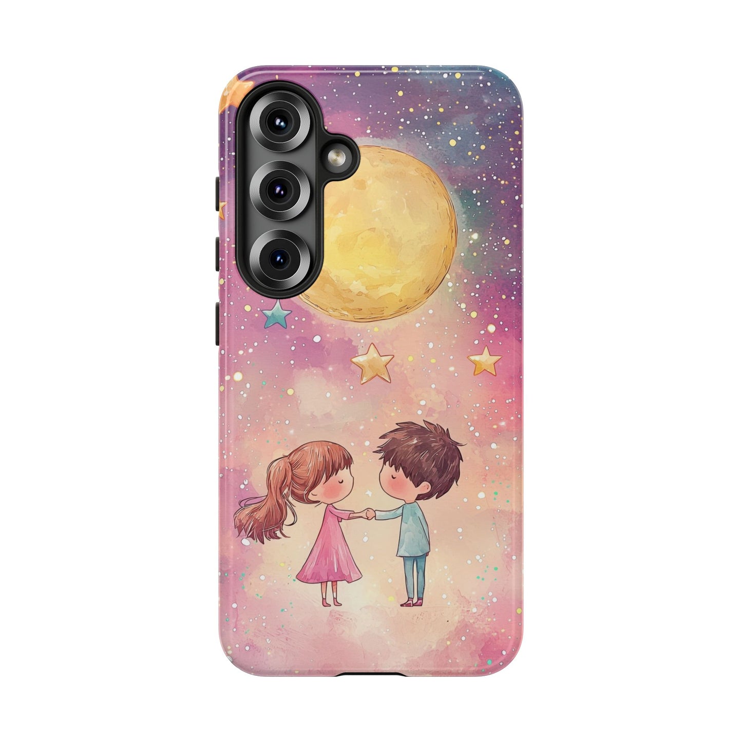 Cosmic Love: Anime Starry Night Phone Case for iPhone, Samsung, Google Pixel