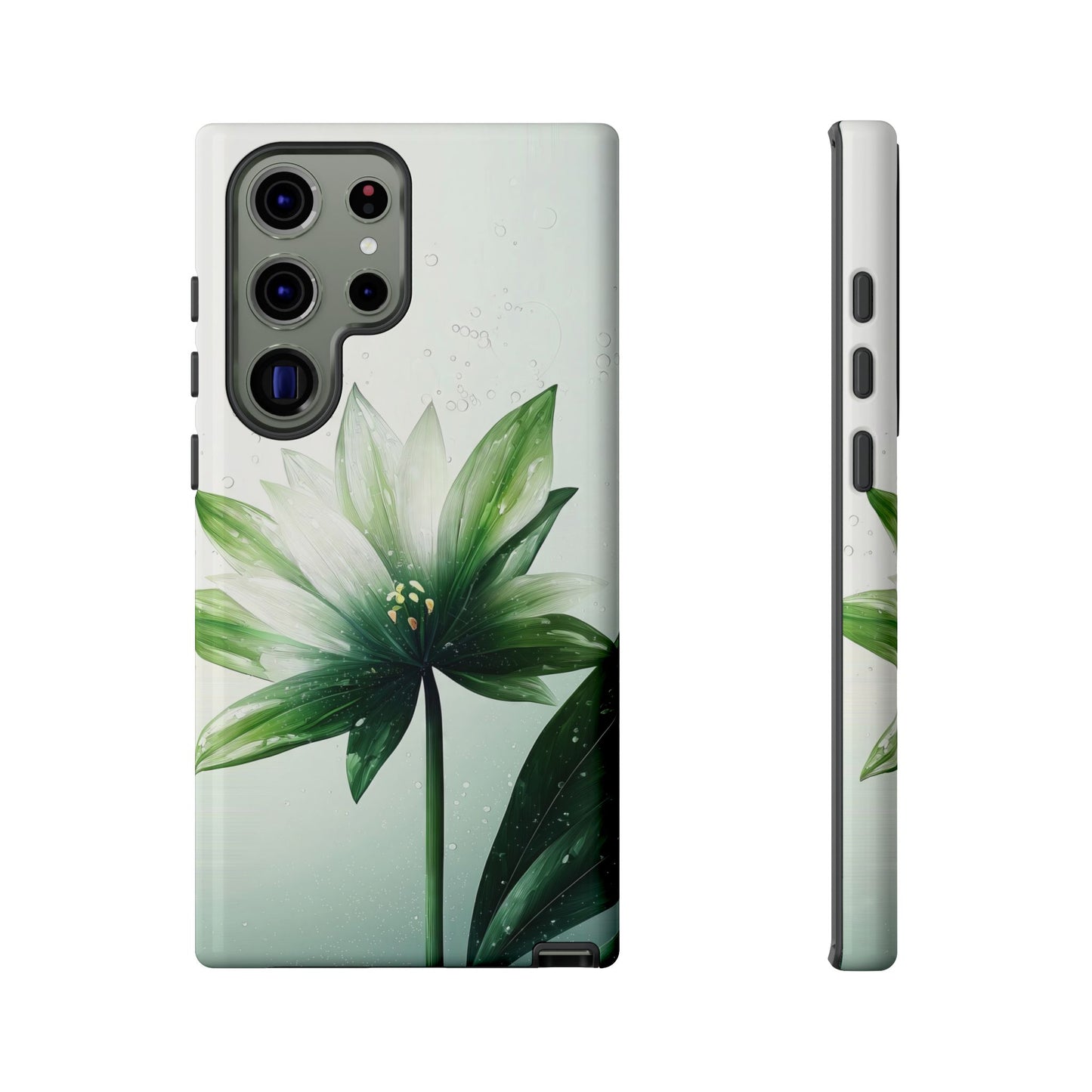 Dew Kissed Green Lotus Phone Case | Refreshing Botanical Design for iPhone, Pixel & Samsung