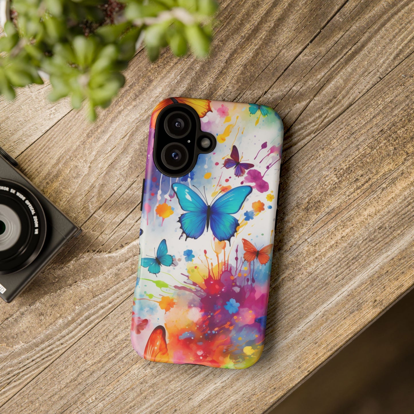 Vibrant Watercolor Butterfly Mobile Case