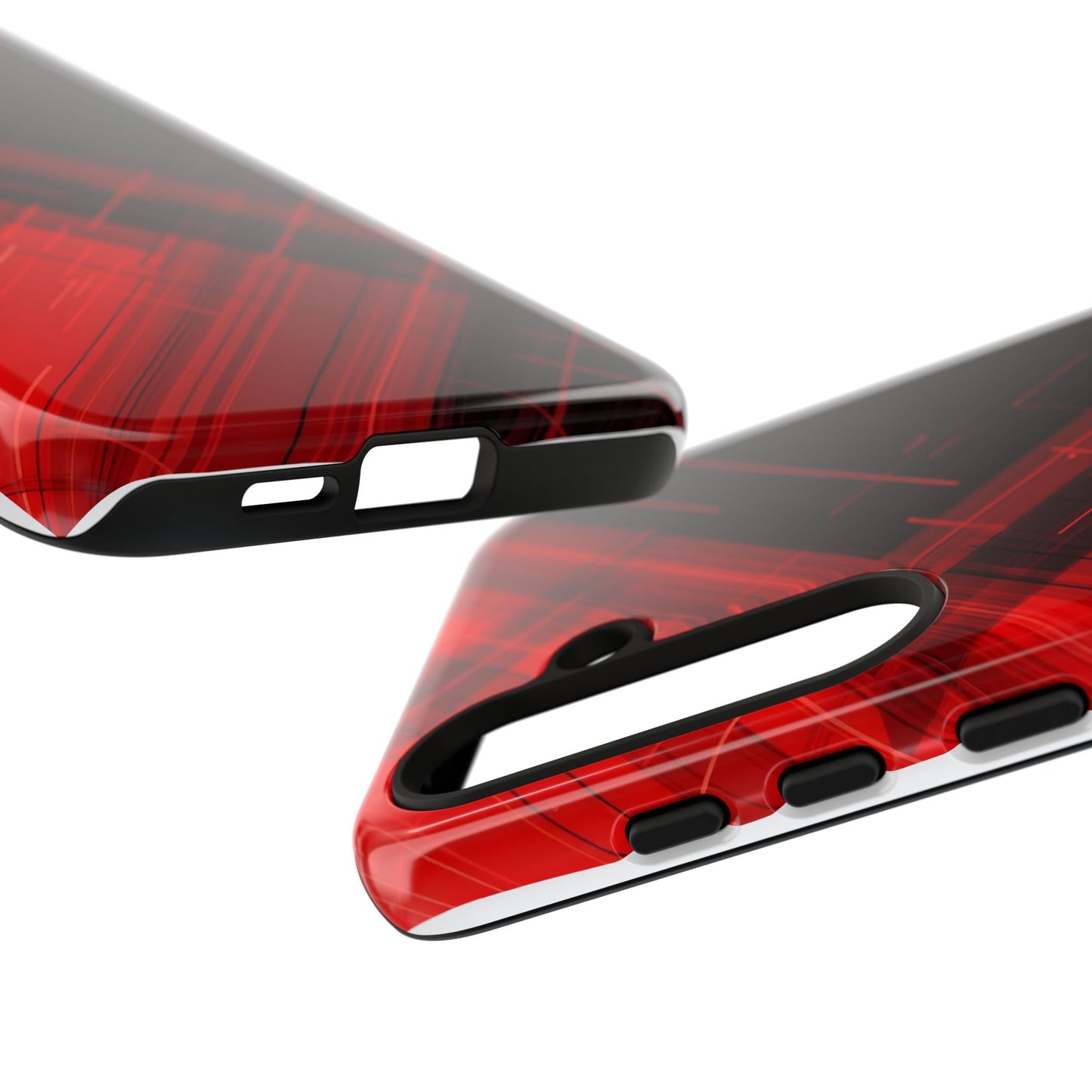 Abstract Red and Black Geometric Pattern