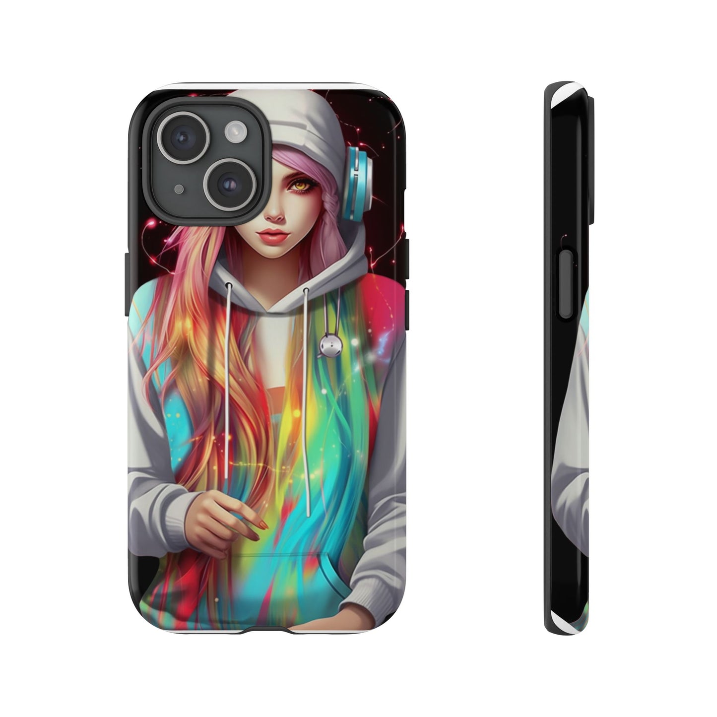 Anime Girl Phone Case - Cute Aesthetic Cover for iPhone, Samsung & Google Pixel, Girly Phone Case, Kawaii Phone Case, Anime Lover Gift