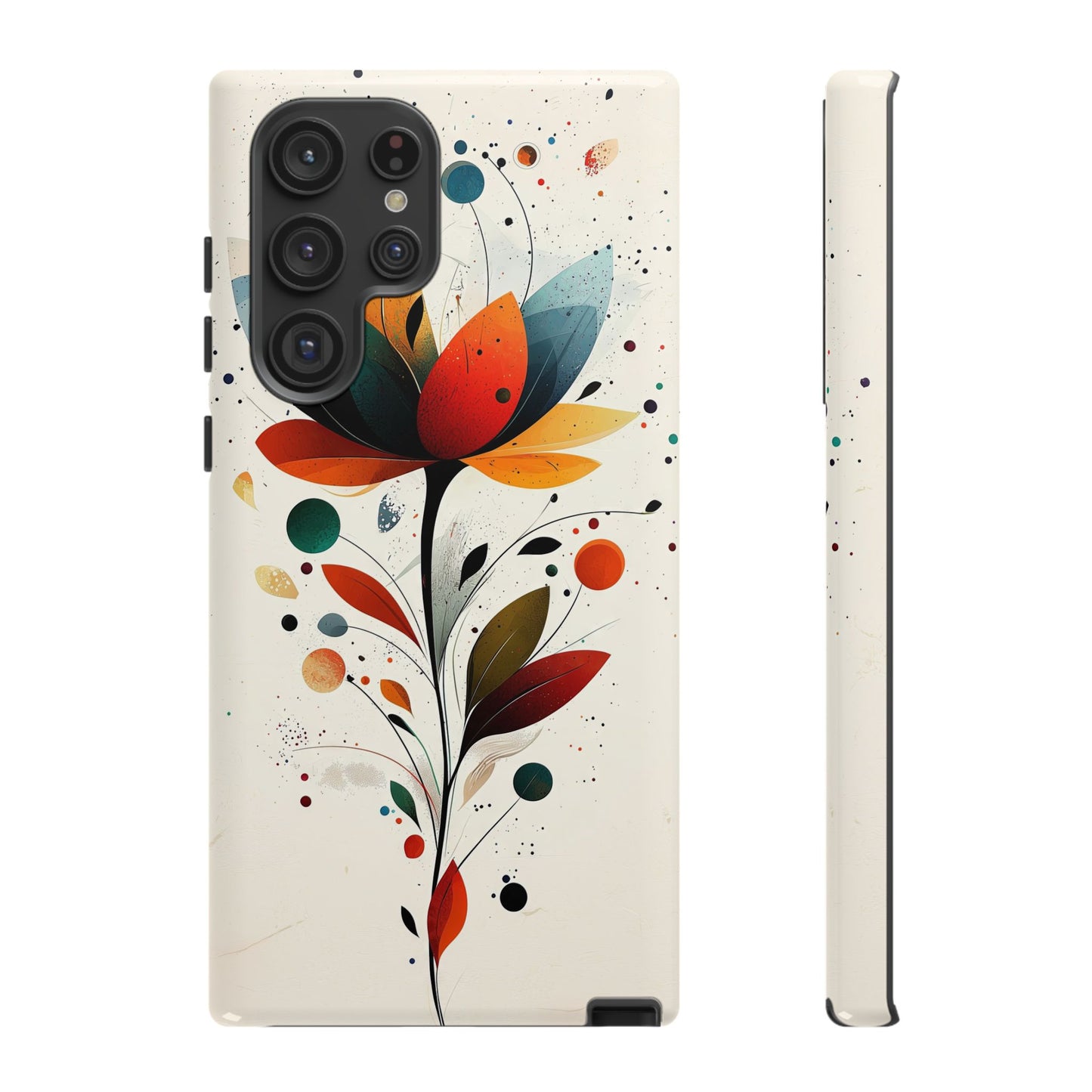 Celestial Petals – Abstract Floral Burst Phone Case for iPhone, Pixel & Samsung