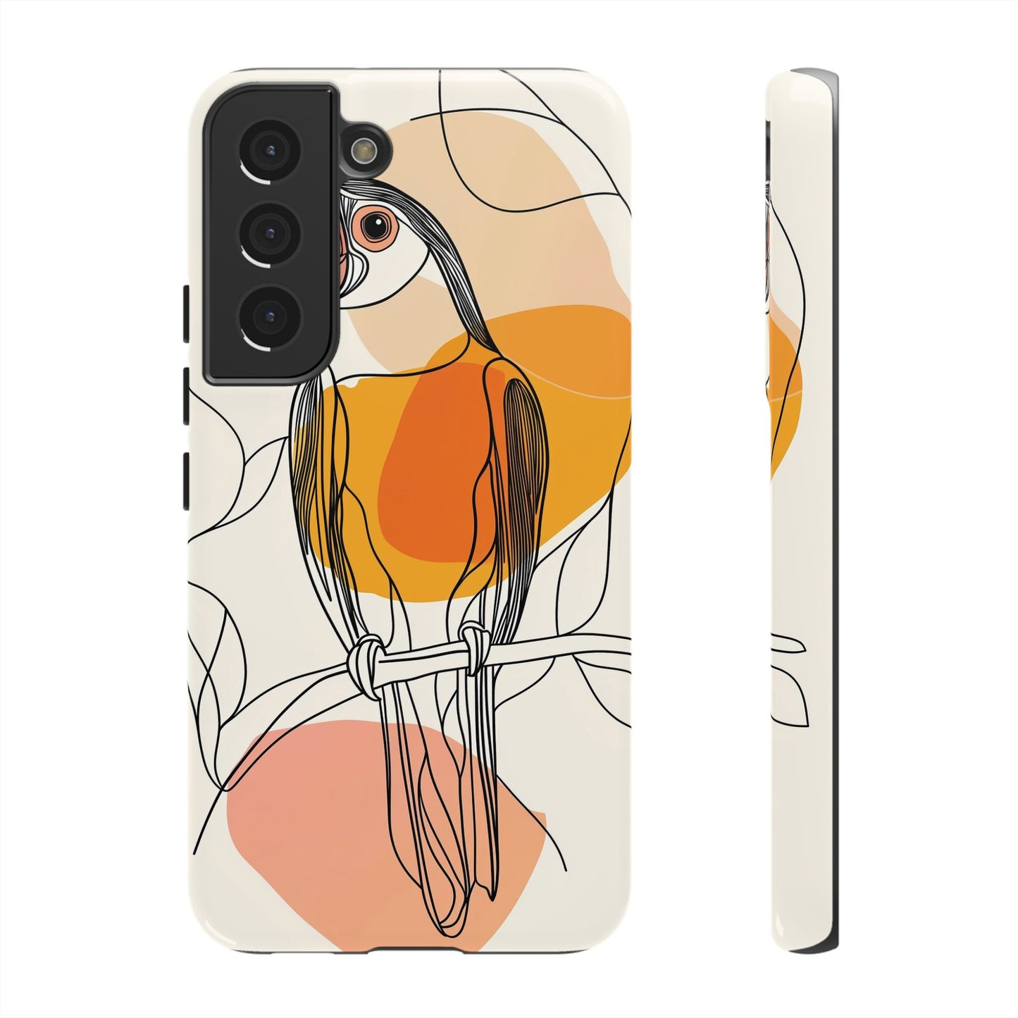 Tropical Lines: Abstract Toucan Art Phone Case for iPhone, Samsung & Pixel
