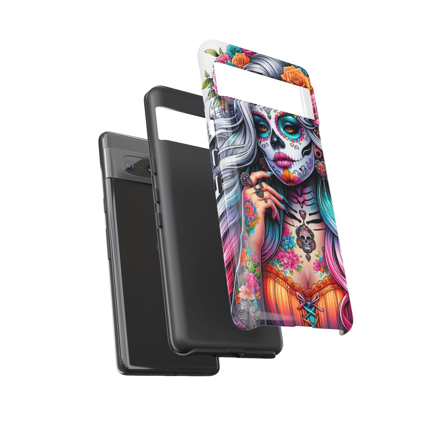 Sugar Skull Goddess – Día de los Muertos Floral Queen Mobile Cover