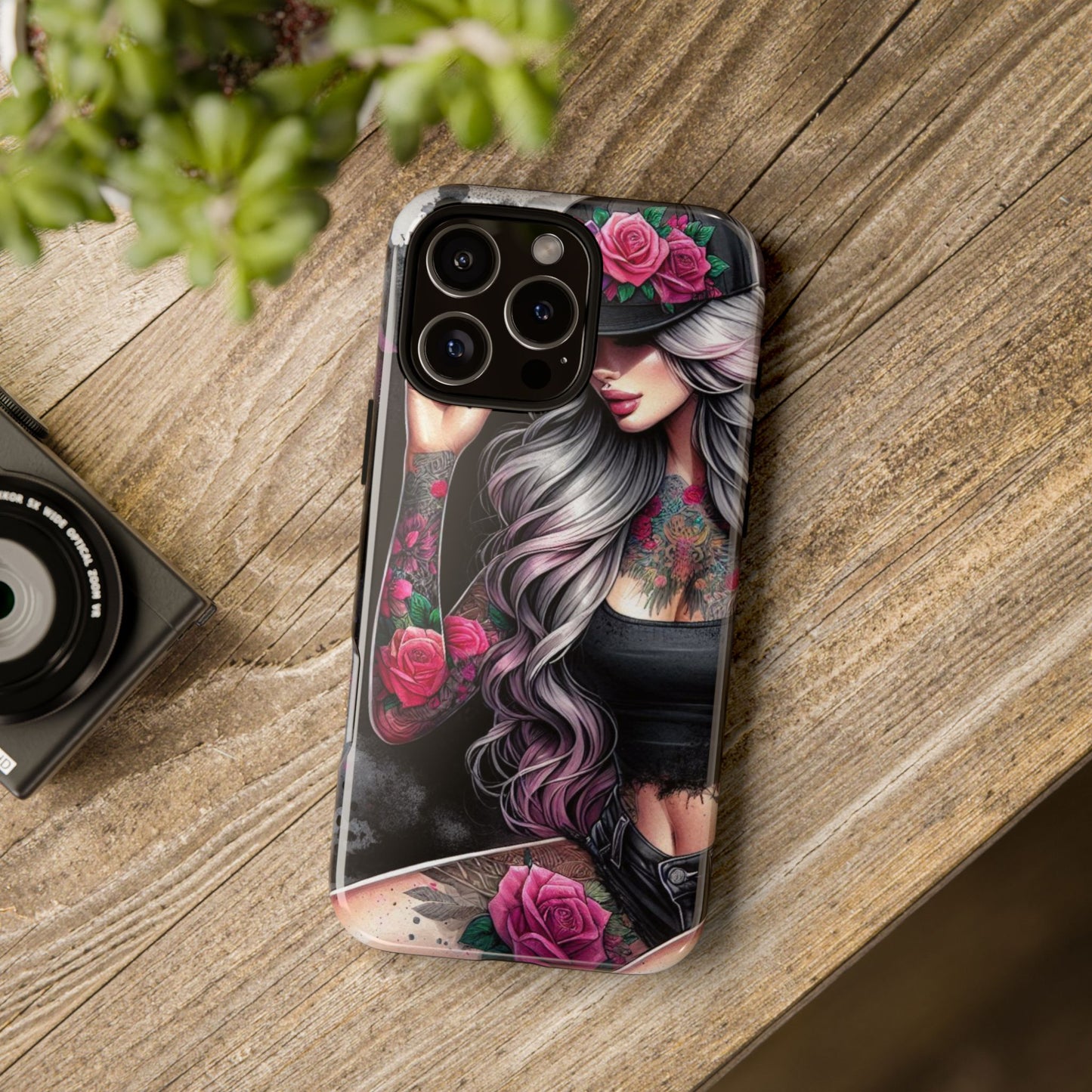 Ink & Roses – Edgy Floral Rebel Mobile Cover