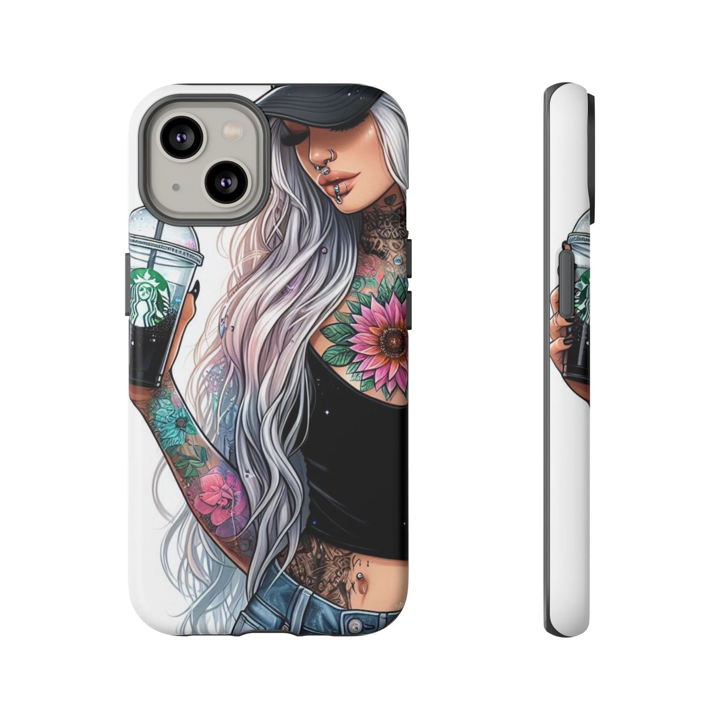 Tattooed Coffee Queen – Edgy Urban Aesthetic Mobile Cover