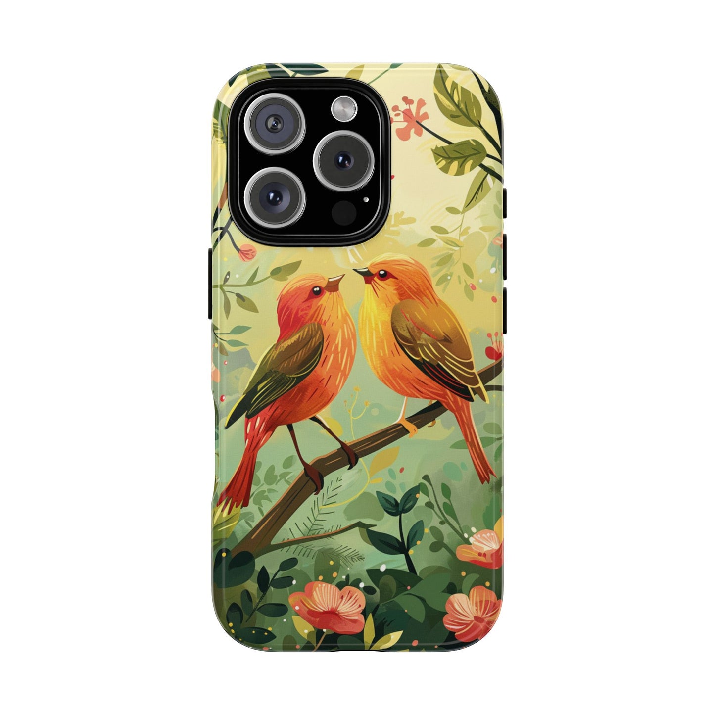 Floral Birds Phone Case β Elegant Nature-Inspired Design for iPhone, Samsung & Google Pixel