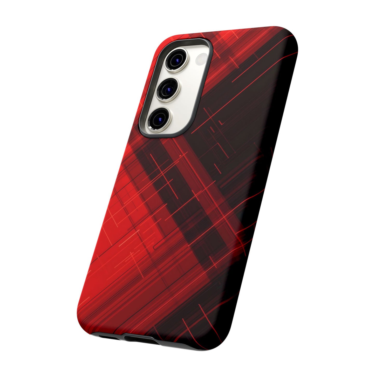 Abstract Red and Black Geometric Pattern