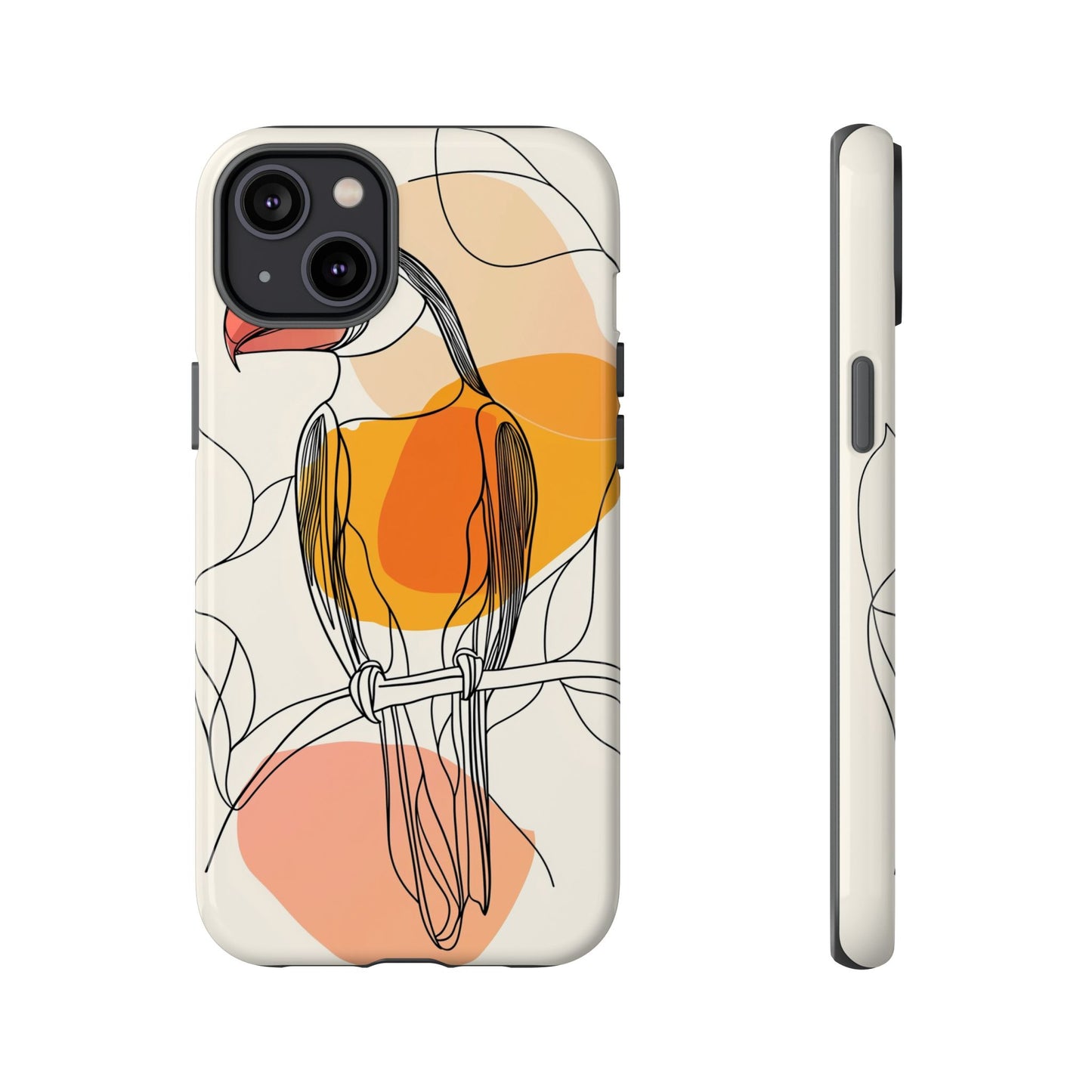 Tropical Lines: Abstract Toucan Art Phone Case for iPhone, Samsung & Pixel
