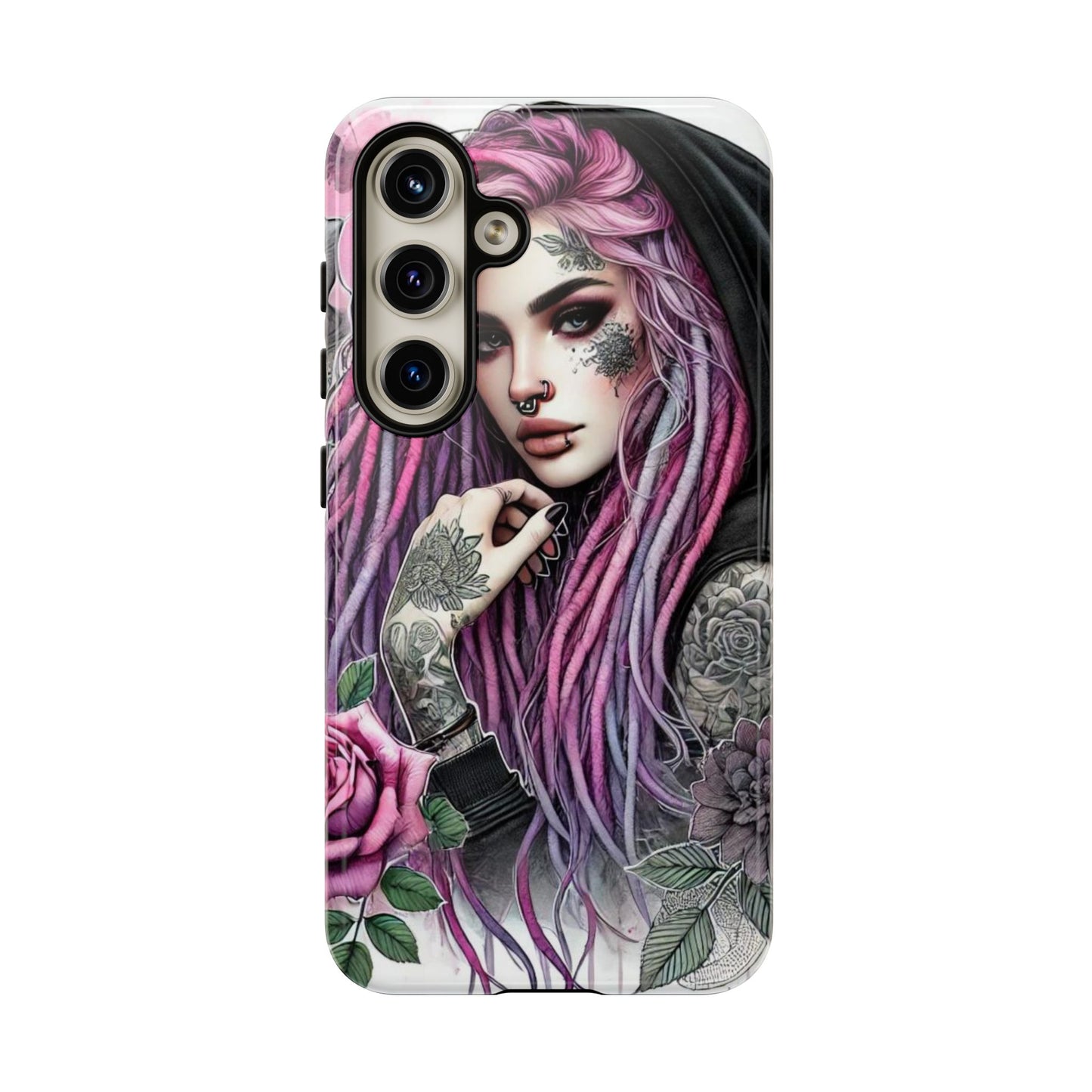 Gothic Rose Tattoo Art Mobile Case