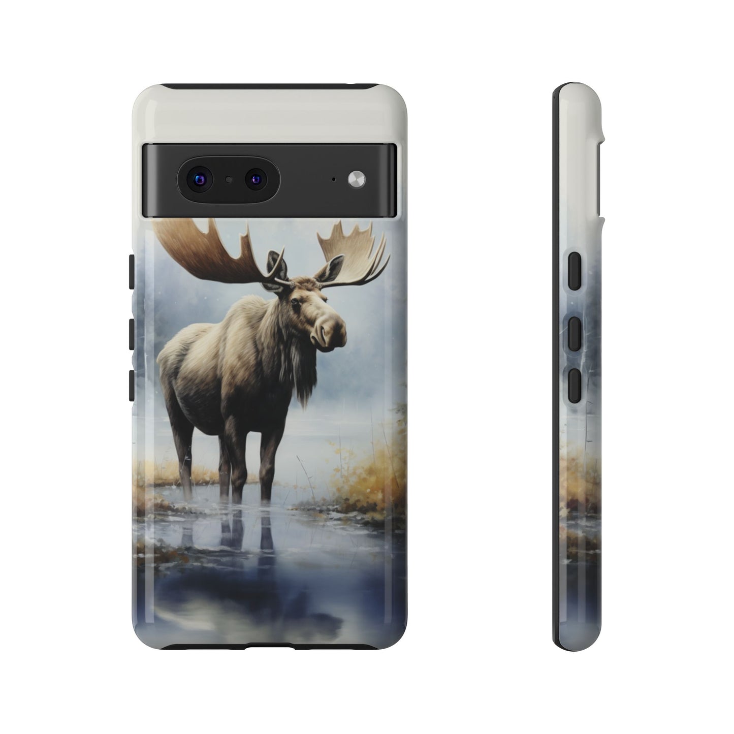 Majestic Moose Print Phone Case β Durable & Stylish Wildlife Design - iPhone, Samsung & Google Pixel Cover - Artistic Elk Phone Case, Animal Lover Gift