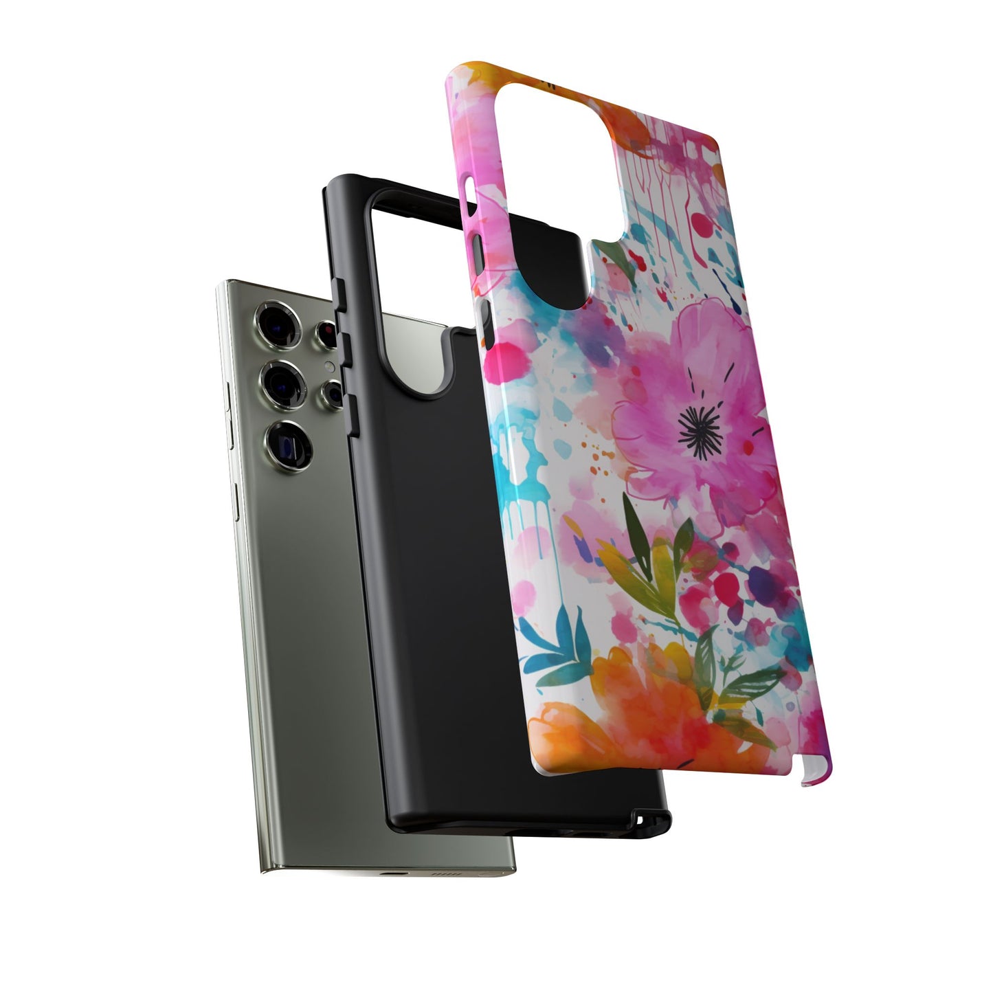 Vibrant Watercolor Floral Phone Case – Artistic & Colorful Design