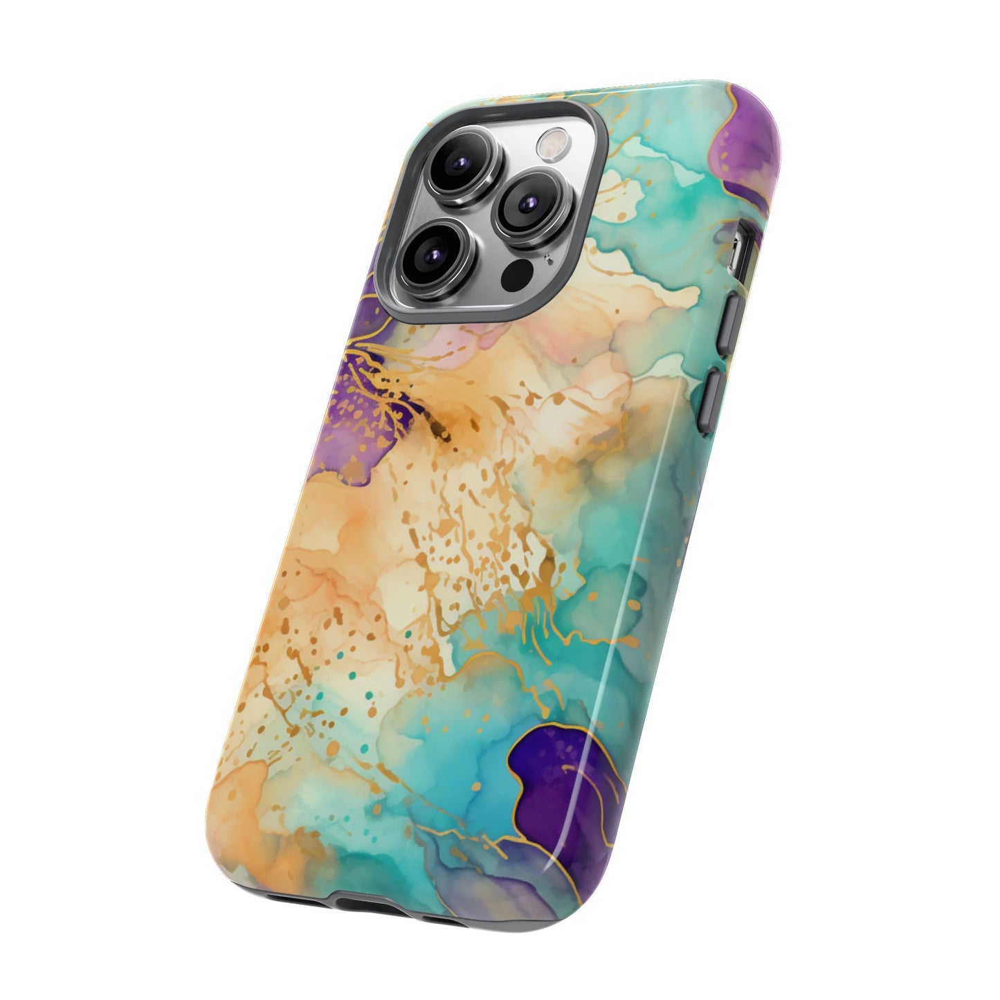 Golden Aura Abstract Watercolor Mobile Case