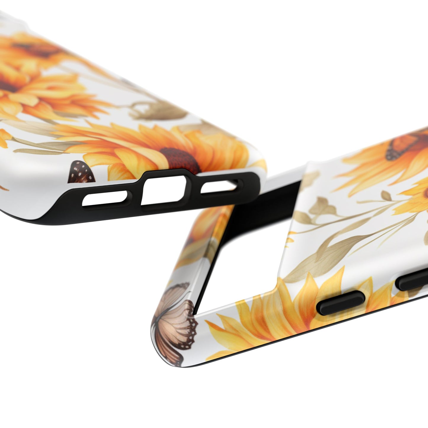 Sunflower & Butterfly Aesthetic Mobile Case – Bright & Nature-Inspired