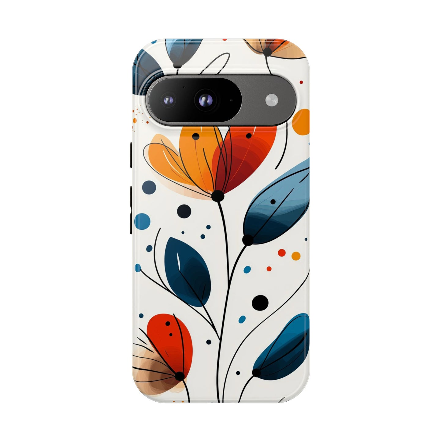 Floral Phone Case for iPhone, Samsung & Pixel | Abstract Colorful Flower Design | Vibrant Botanical Protective Cover