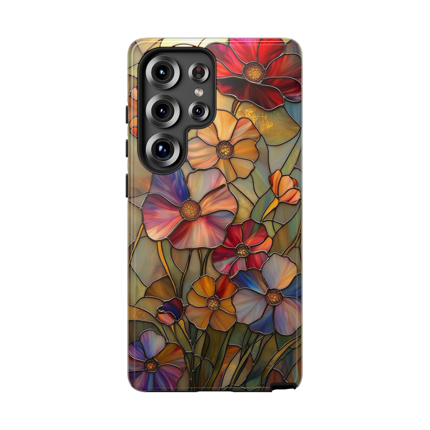 Whispers of Spring – Stained Glass Wildflower Phone Case for iPhone, Samsung & Pixel