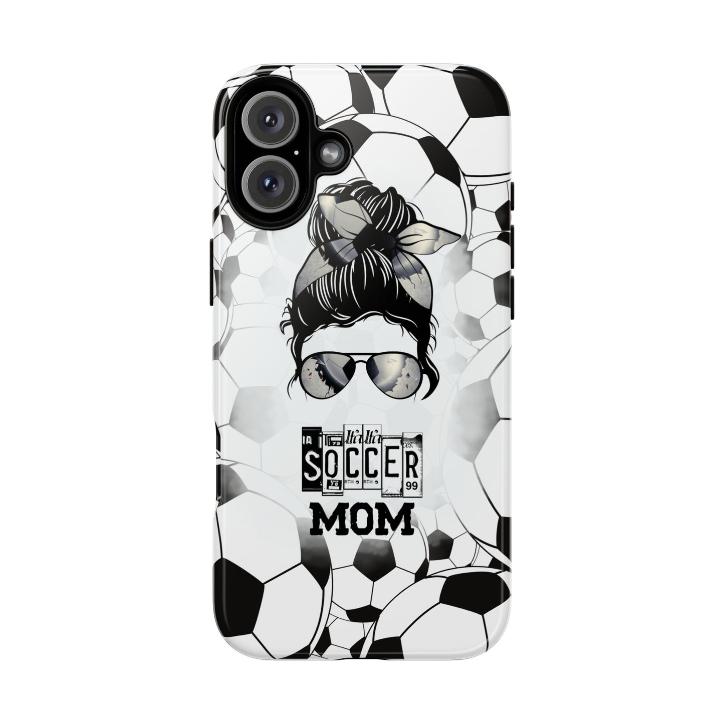 Soccer Mom Phone Case - Cute & Protective Cover for iPhone, Samsung & Google Pixel, Messy Bun Phone Case, Gift for Sports Lover