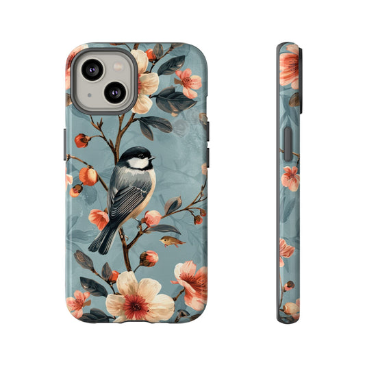 Floral Bird Phone Case - Elegant Nature-Inspired Cover for iPhone, Samsung & Google Pixel