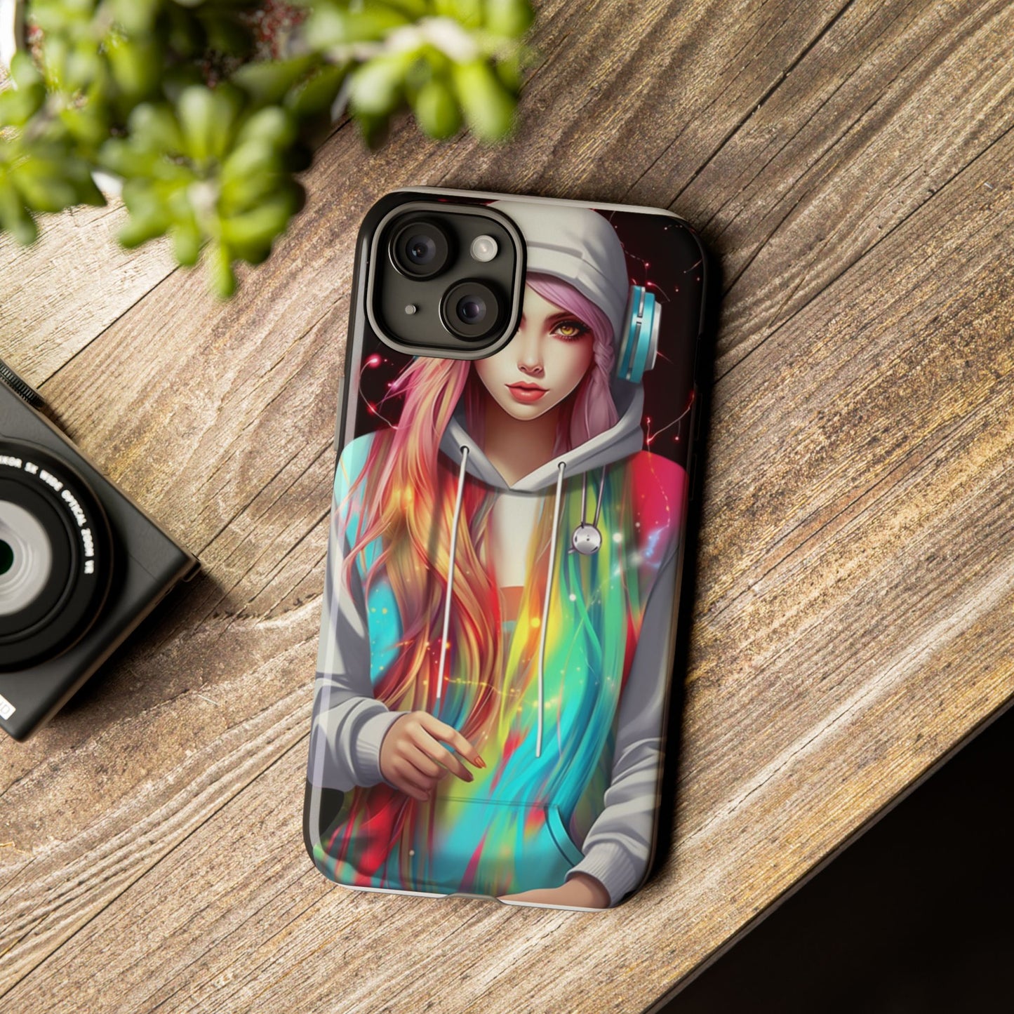 Anime Girl Phone Case - Cute Aesthetic Cover for iPhone, Samsung & Google Pixel, Girly Phone Case, Kawaii Phone Case, Anime Lover Gift