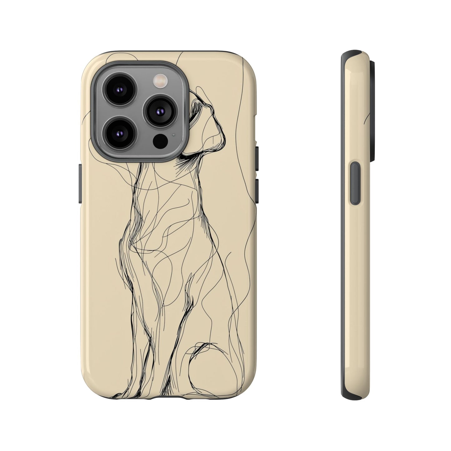 Loyal Lines: Abstract Dog Sketch Phone Case for iPhone, Samsung & Pixel